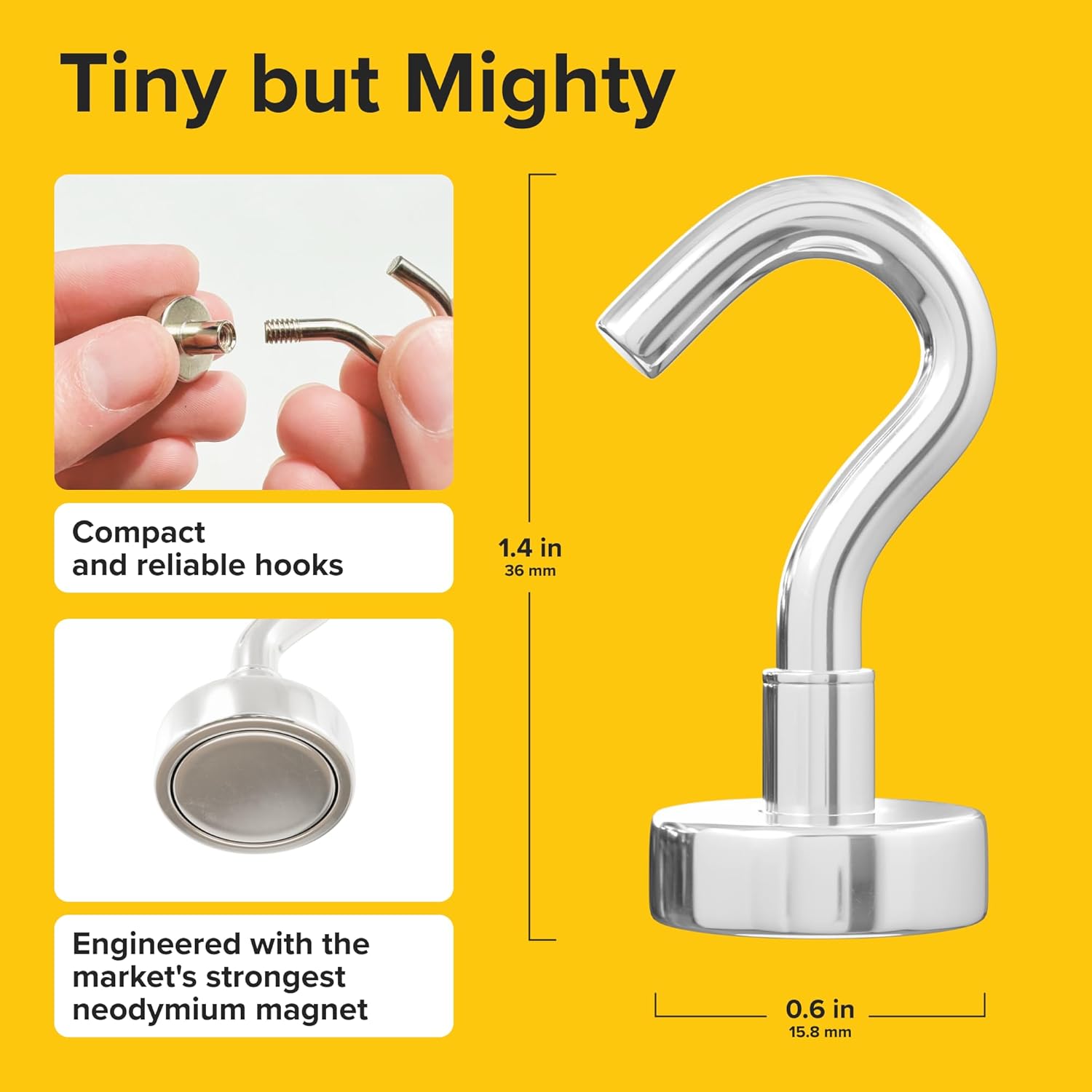 Magnetic Hooks - Heavy Duty Neodymium Magnetic Hooks for Cruise Cabins