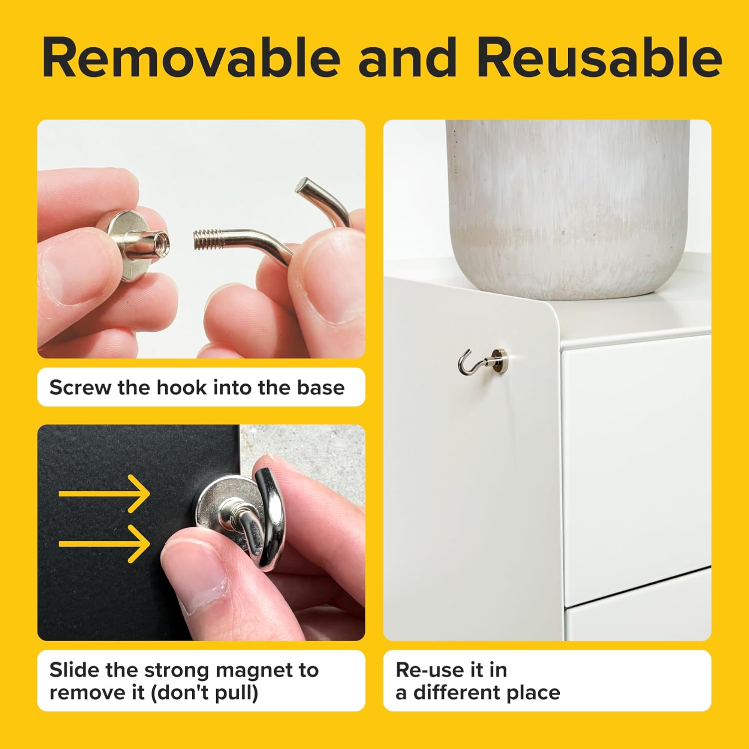 Magnetic Hooks - Heavy Duty Neodymium Magnetic Hooks for Cruise Cabins