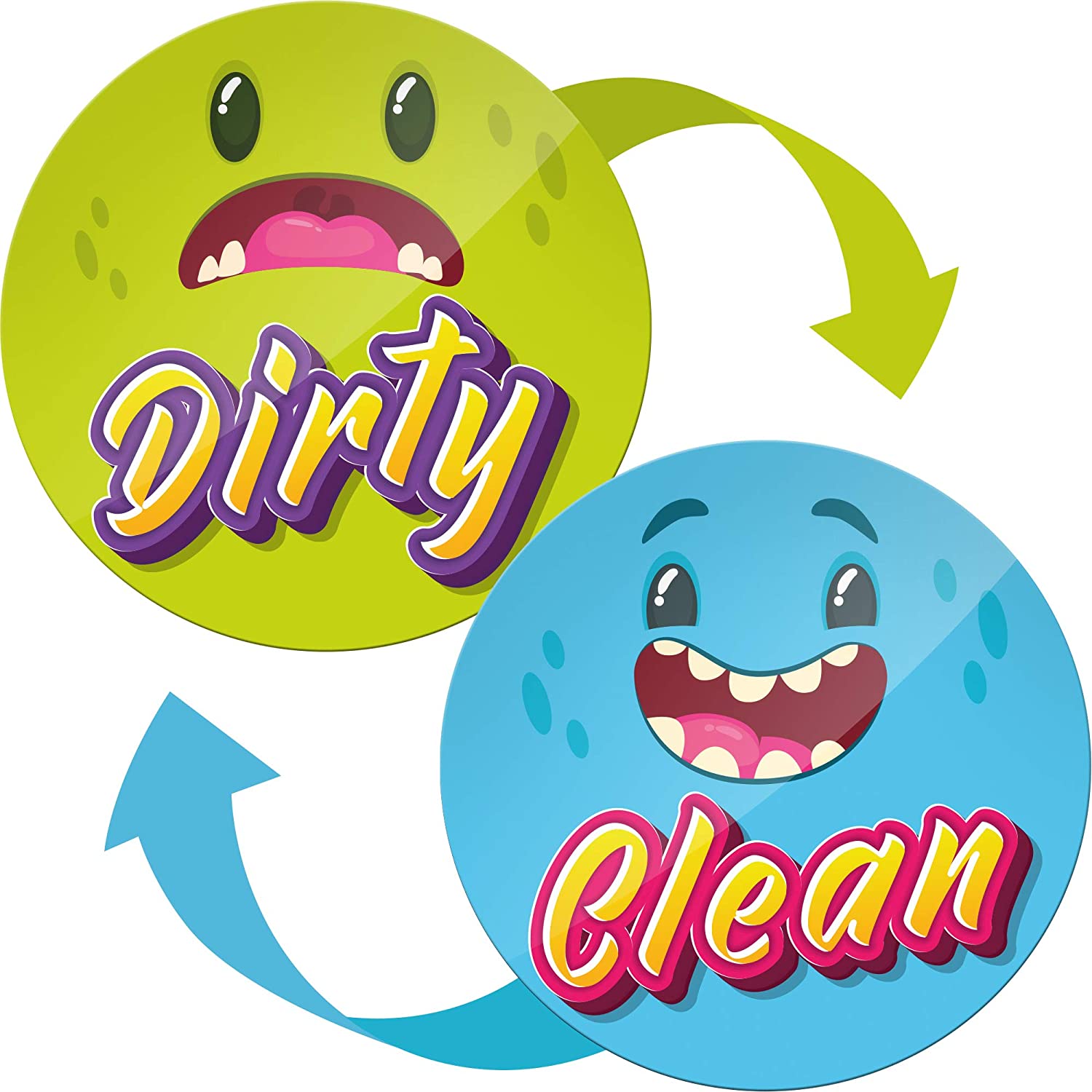 Dishwasher Magnet Clean Dirty Sign Funny - Funny Kitchen Magnet - Gifts for Mom and Dad from Son and Daughter