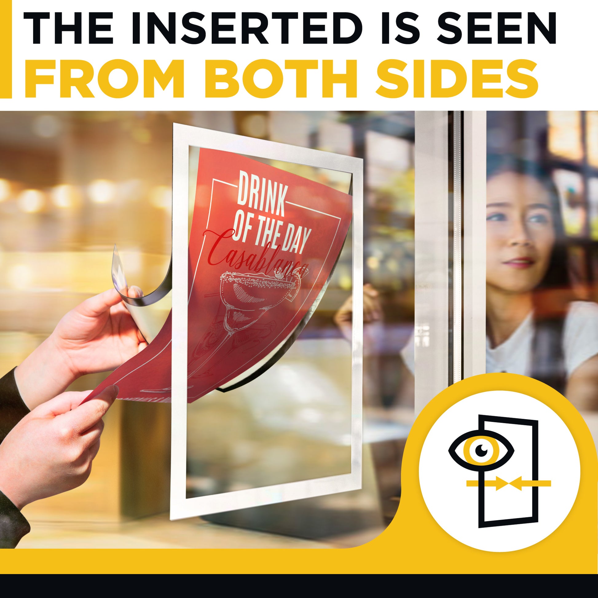 Magnetic Picture Frame - Self Adhesive Magnetic Display Frame for Office School Classroom Home - Magnetic Photo Pockets