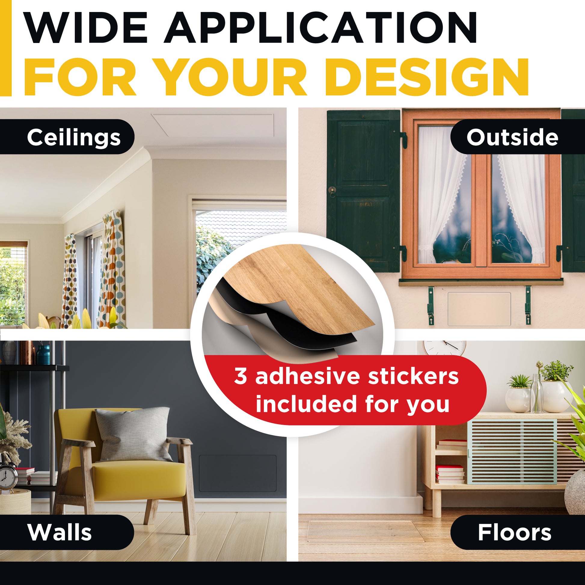 Magnetic Air Vent Cover 8 inch x 15 inch - AC Vent Cover - Flexible Magnet Vent Covers for Ceiling Floor Wall Vents