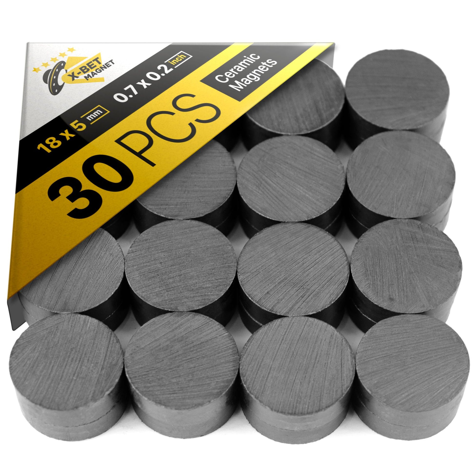 30 PCs Craft Magnets - Flat Circle Ferrite Magnets - Round Magnets for your Fridge, Crafts, Science & DIY AU