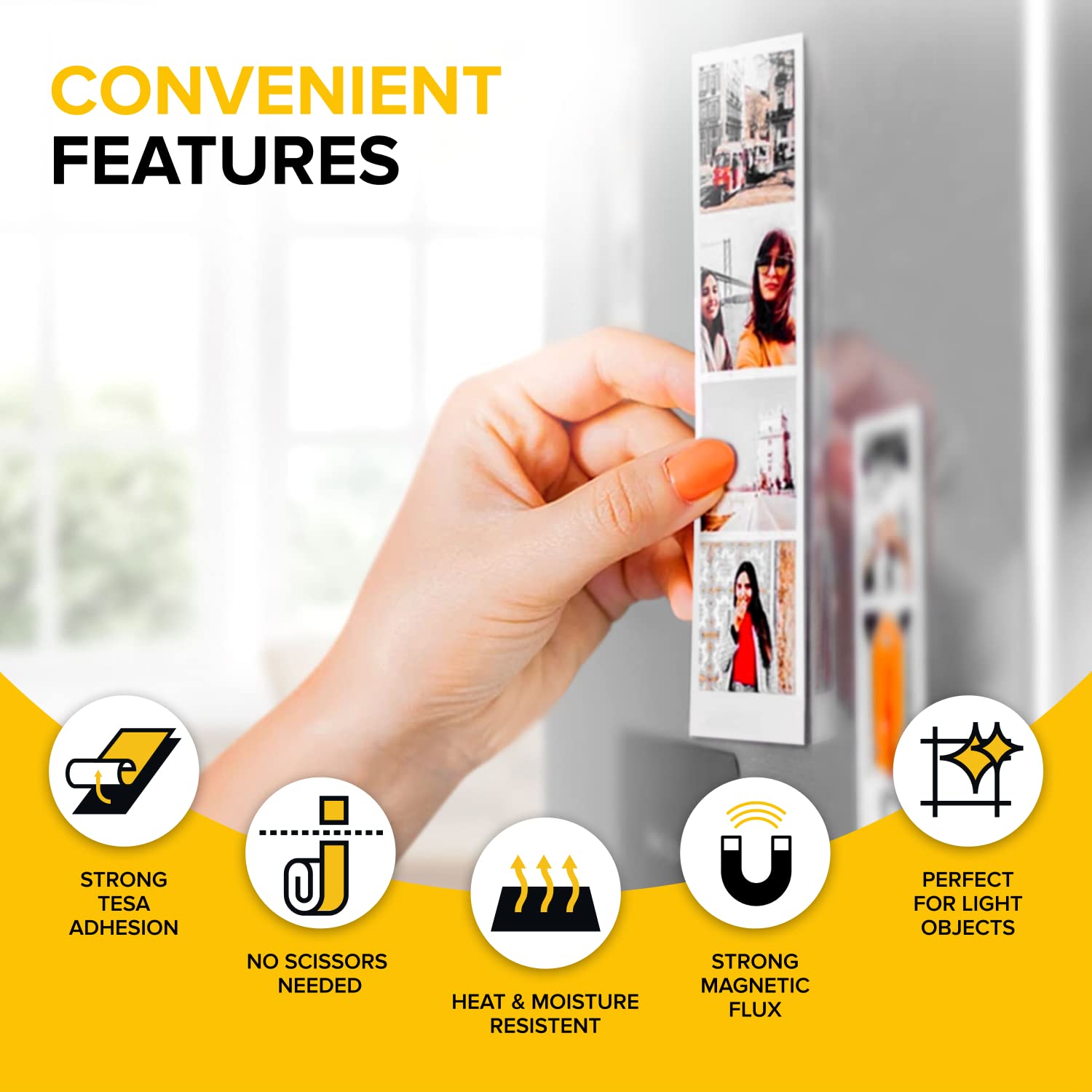 Magnetic Tape Dispenser (20 Feet x 0.75 Inches) - Magnetic Strips with Adhesive Backing - Magnetic Tape Roll