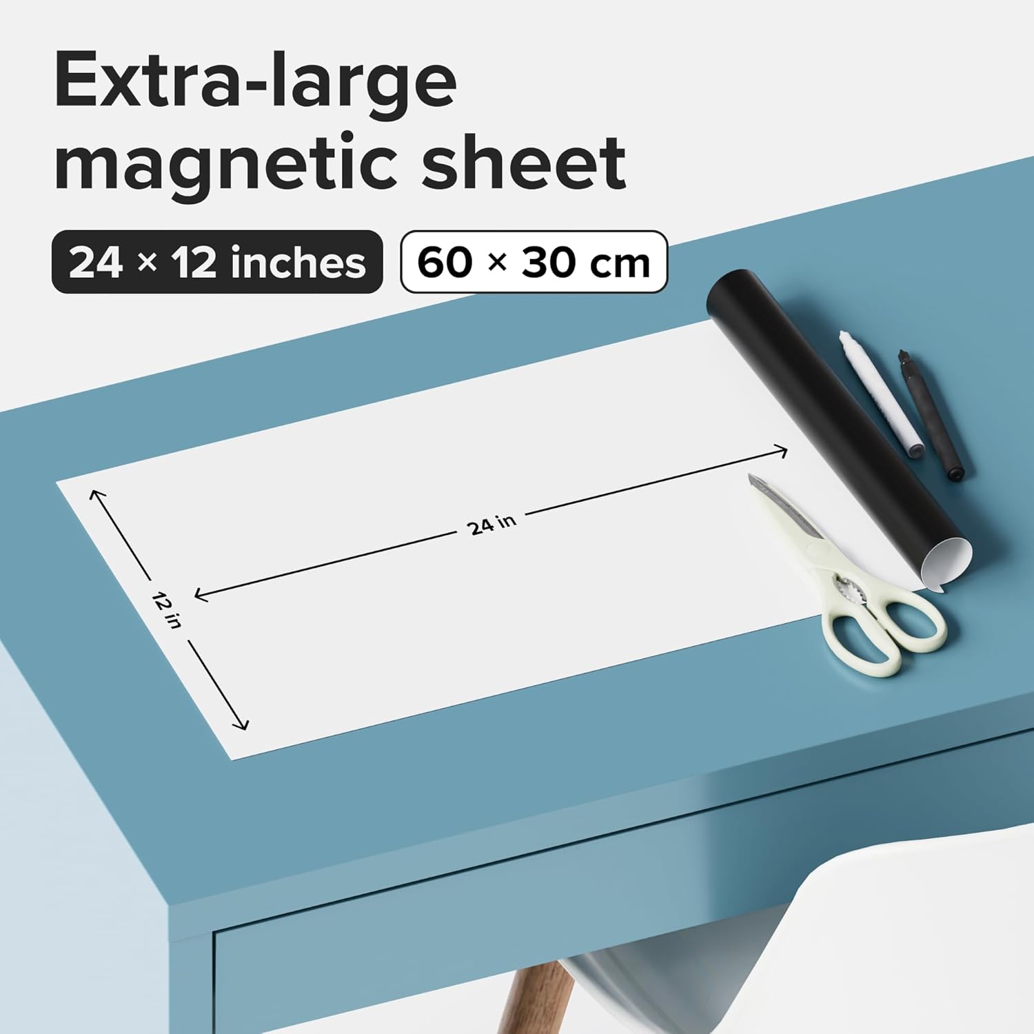 Giant XL Magnetic Sheet - Huge Printable Magnet Dry-Erase Paper - 100% Customizable & Ink-Jet Friendly