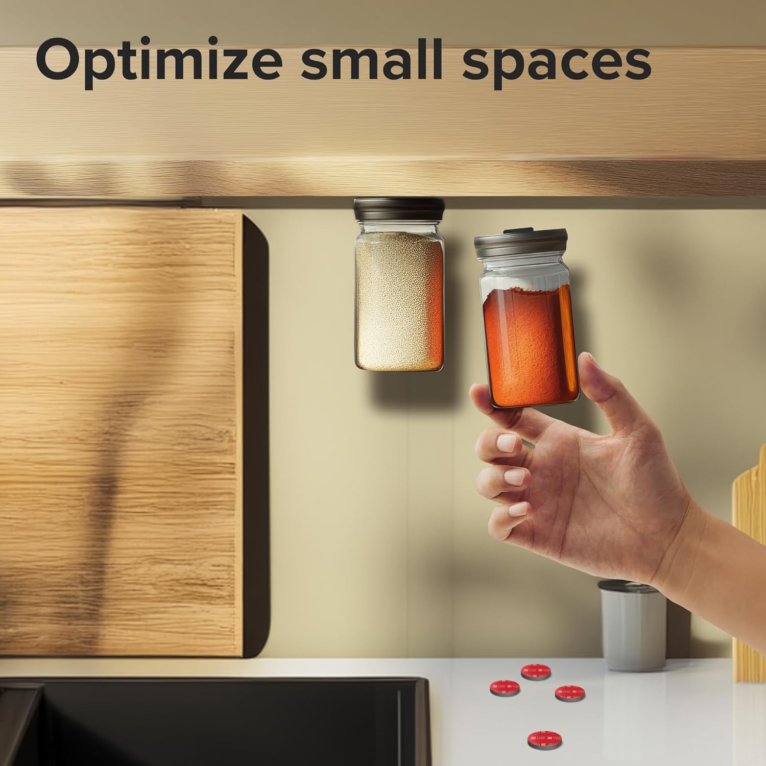 Adhesive Magnets - Ferrite Magnetic - Round Disc - Strong Sticky Adhesive Backing - Ceramic