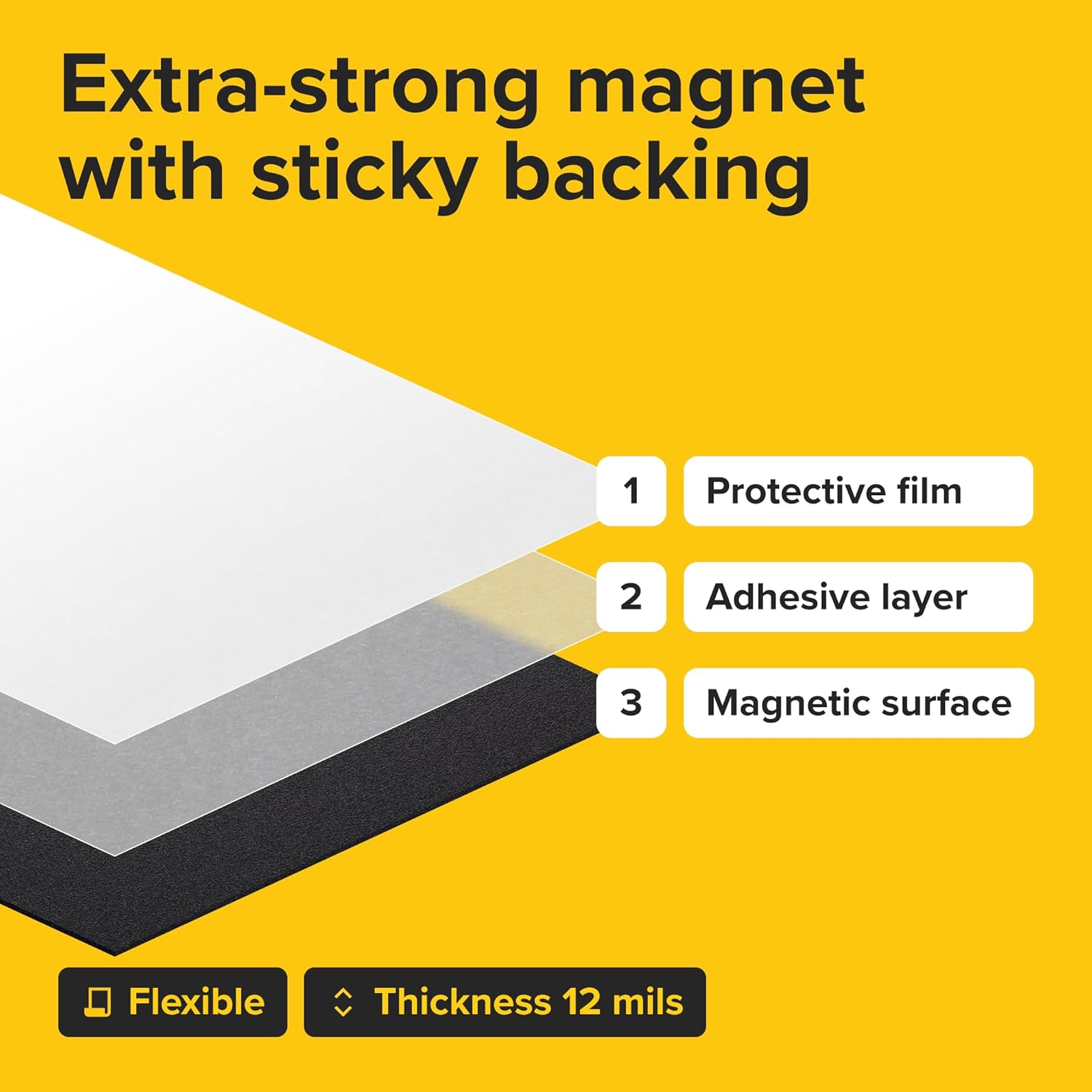 DIY Craft Magnetic Sheets with adhesive backing - 8x10" 10 pack Adhesive Sheets for Magnetic Stickers and Photos - 100% Customizable