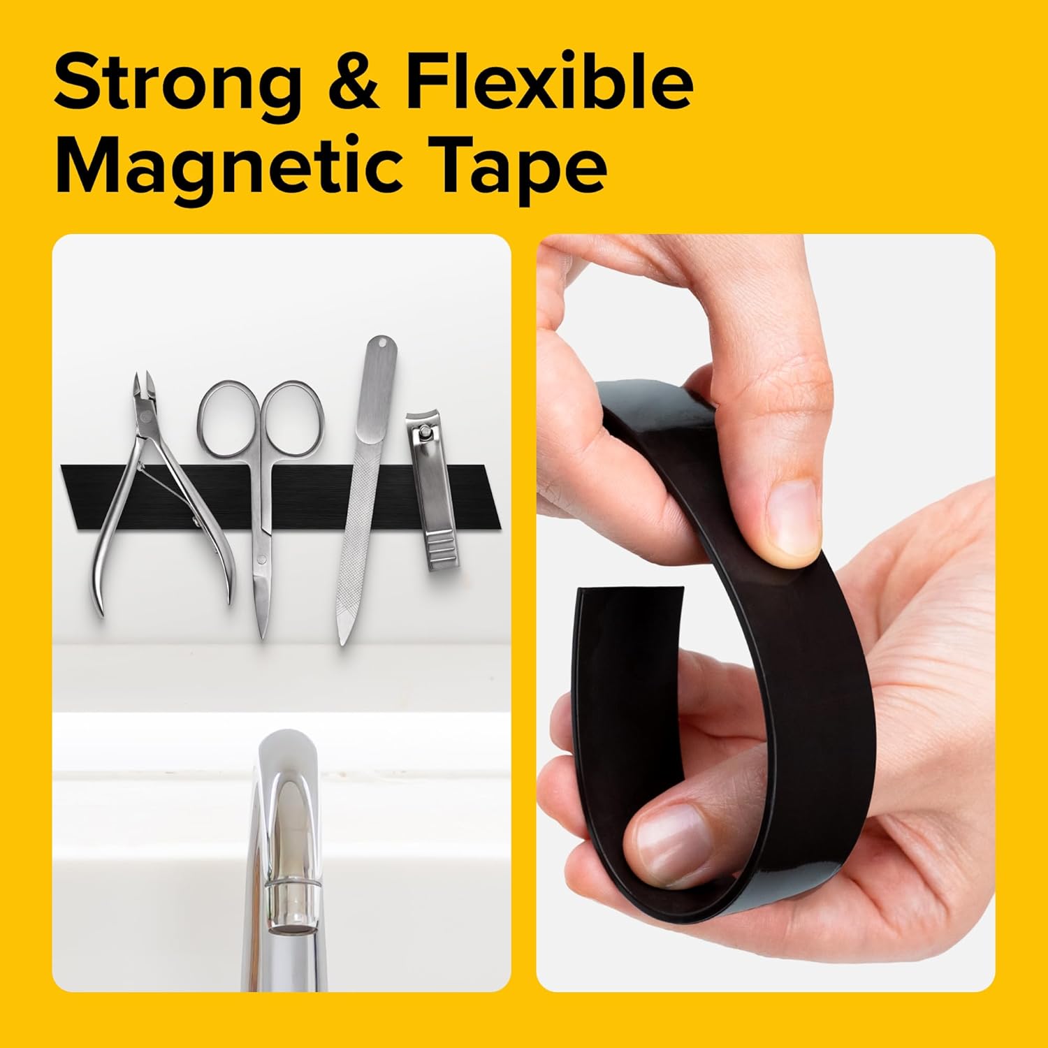 Magnetic Tape A+B, one Side with 3M 55236 Adhesive Size