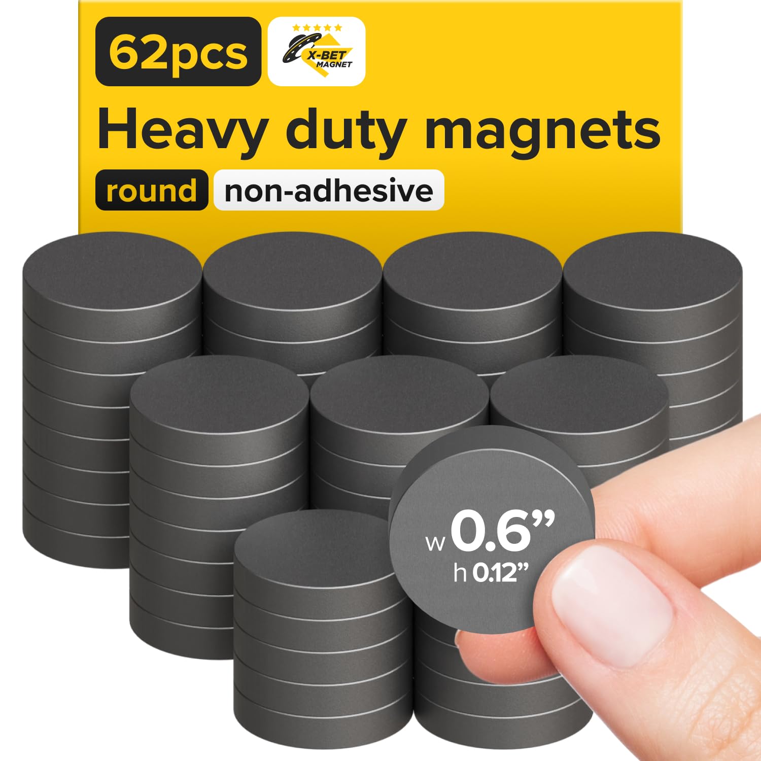 Strong Magnets Heavy Duty - Round, Small and Strong Ceramic for Whiteboard or Fridge
