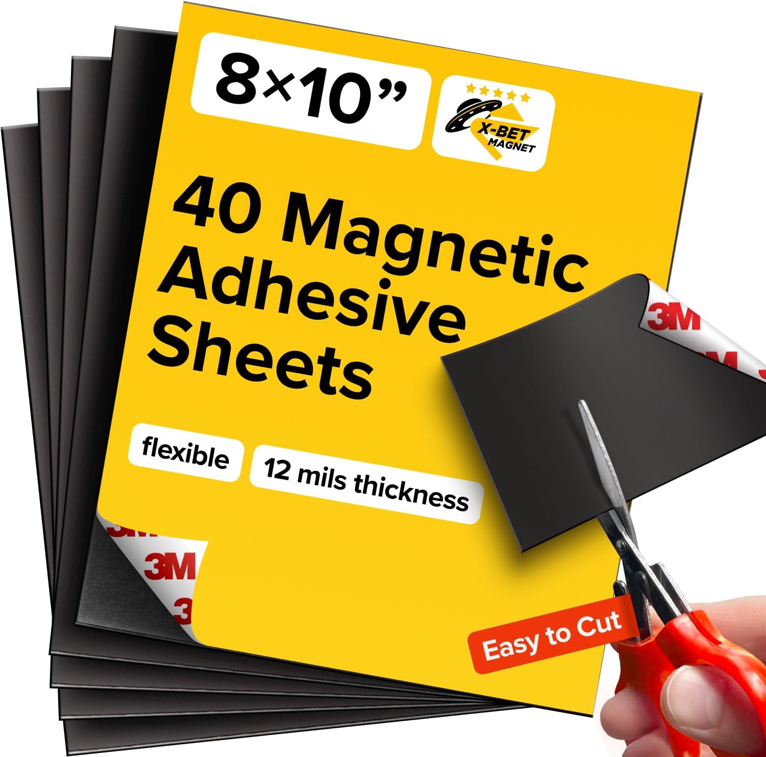 DIY Craft Magnetic Sheets with adhesive backing - Adhesive Sheets for Magnetic Stickers and Photos - 100% Customizable