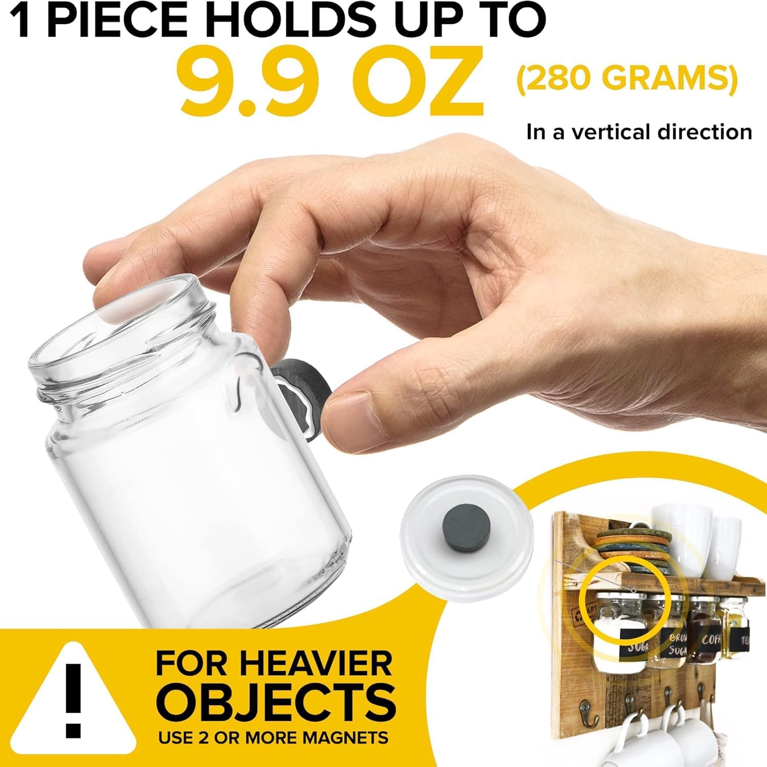 Strong Magnets Heavy Duty - Round, Small and Strong Ceramic for Whiteboard or Fridge