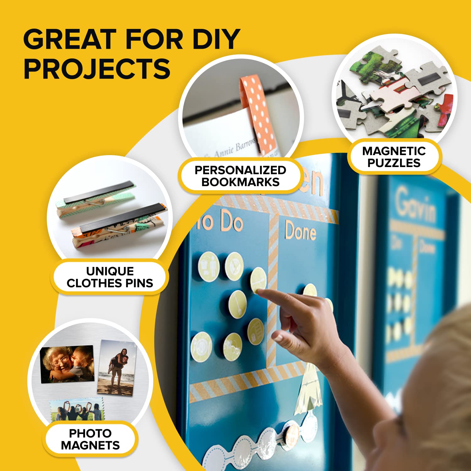 Magnetic Tape Dispenser (20 Feet x 0.75 Inches) - Magnetic Strips with Adhesive Backing - Magnetic Tape Roll