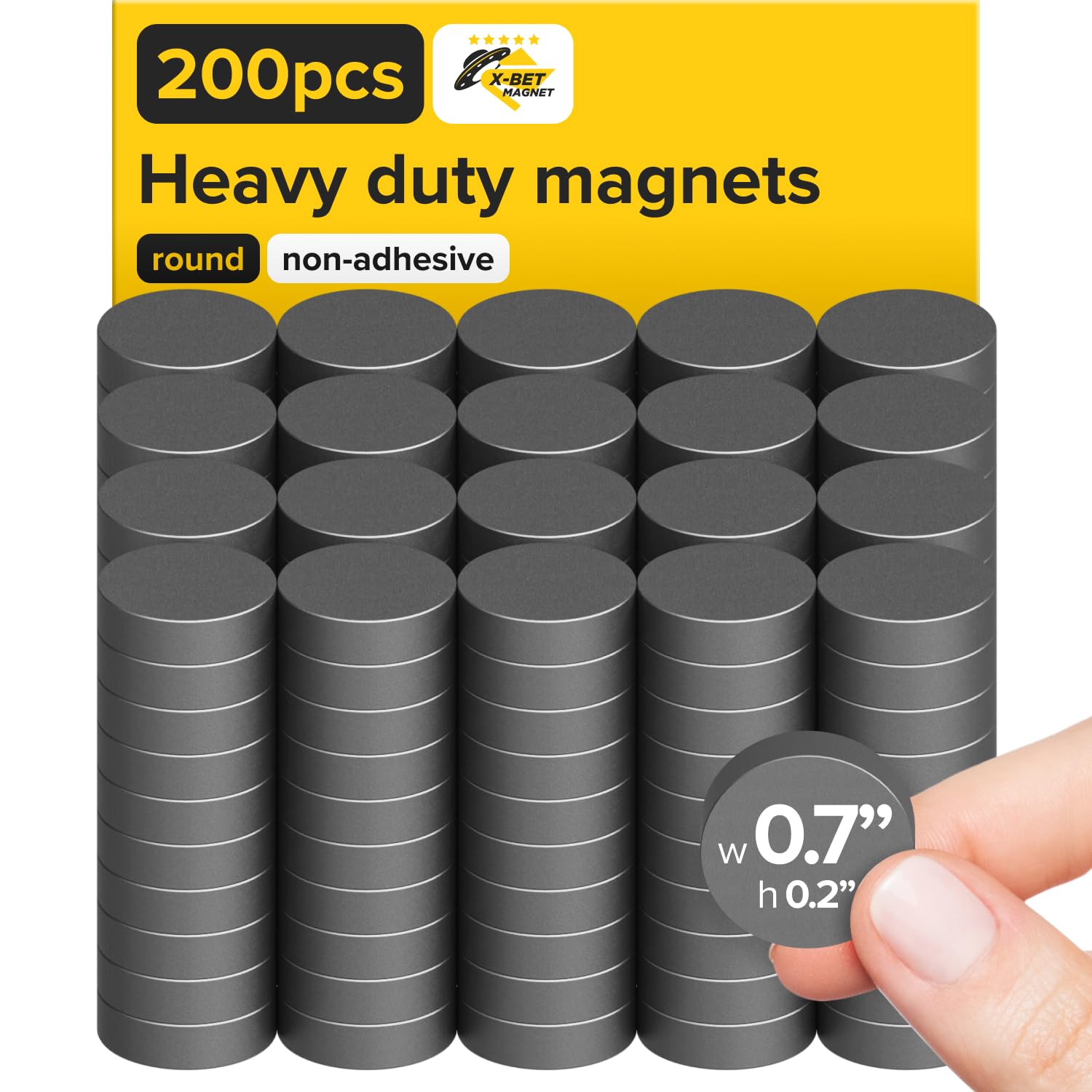 Strong Magnets Heavy Duty - Round, Small and Strong Ceramic for Whiteboard or Fridge