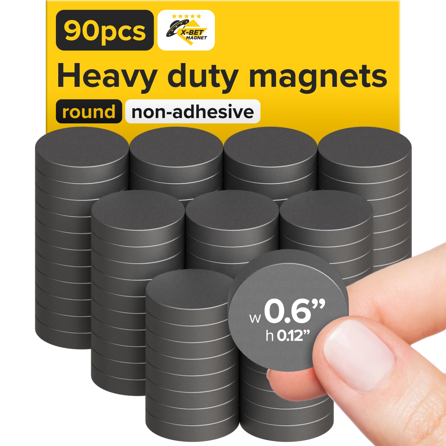 Strong Magnets Heavy Duty - Round, Small and Strong Ceramic for Whiteboard or Fridge