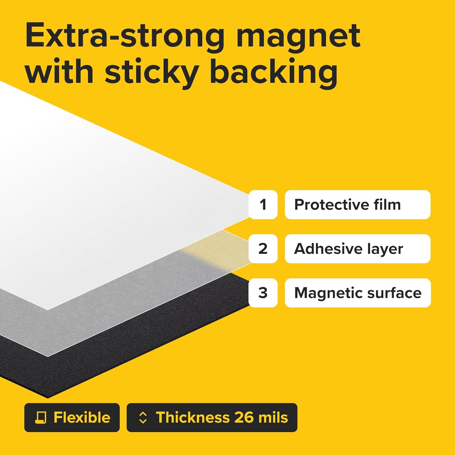 DIY Craft Magnetic Sheets with adhesive backing - Adhesive Sheets for Magnetic Stickers and Photos - 100% Customizable