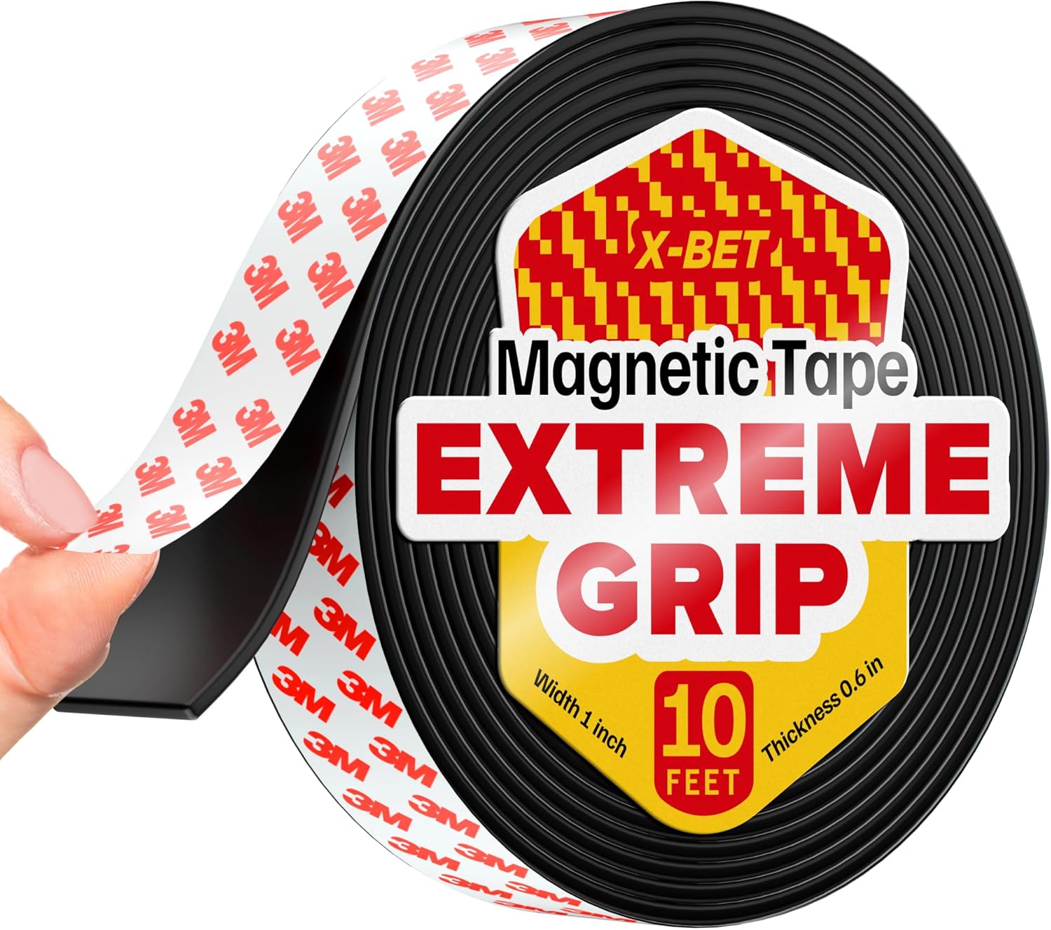 Super Sticky Magnetic Tape - Stong Magnet Strip with Adhesive Backing for DIY & Crafts