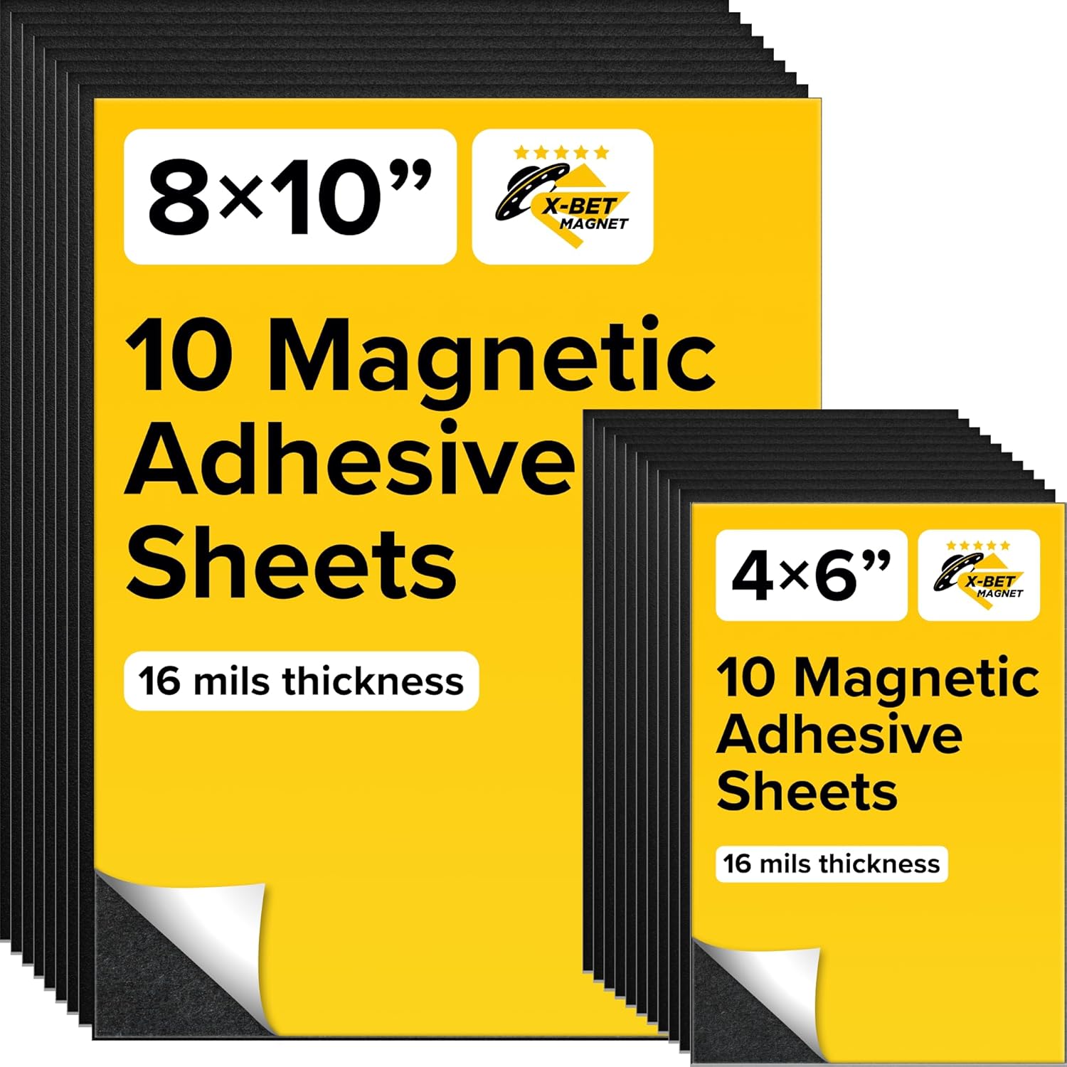 DIY Craft Magnetic Sheets with adhesive backing - Adhesive Sheets for Magnetic Stickers and Photos - 100% Customizable