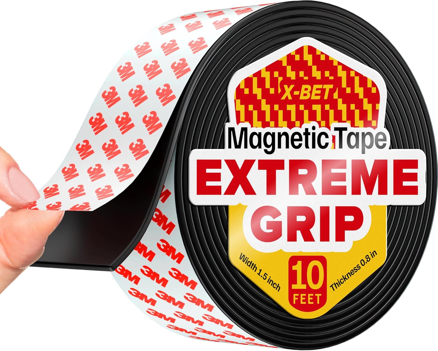 Super Sticky Magnetic Tape - Stong Magnet Strip with Adhesive Backing for DIY & Crafts
