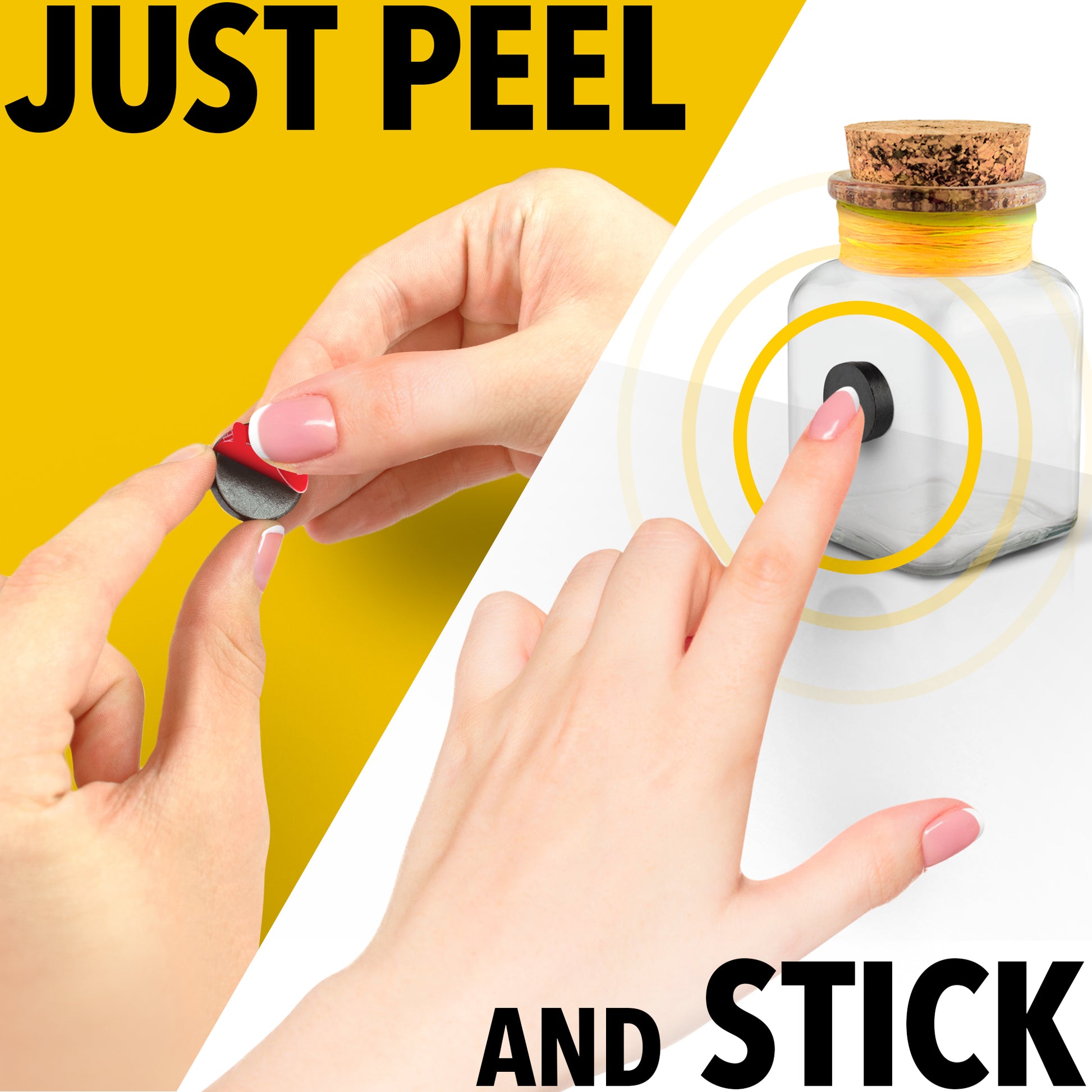 20 PCs Adhesive Ceramic Magnets - Ferrite Round Disc Magnets - Strong Sticky Magnets - X-bet MAGNET Dot Magnets