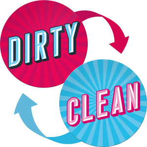 Clean Dirty Dishwasher Magnet - Funny Kitchen Gifts for Mom from Daughter and Son - Round Magnets