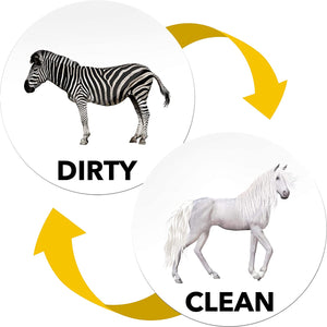 Clean Dirty Dishwasher Magnet Funny - Dishwasher Magnet Clean Dirty Sign Indicator - Double Sided Flip