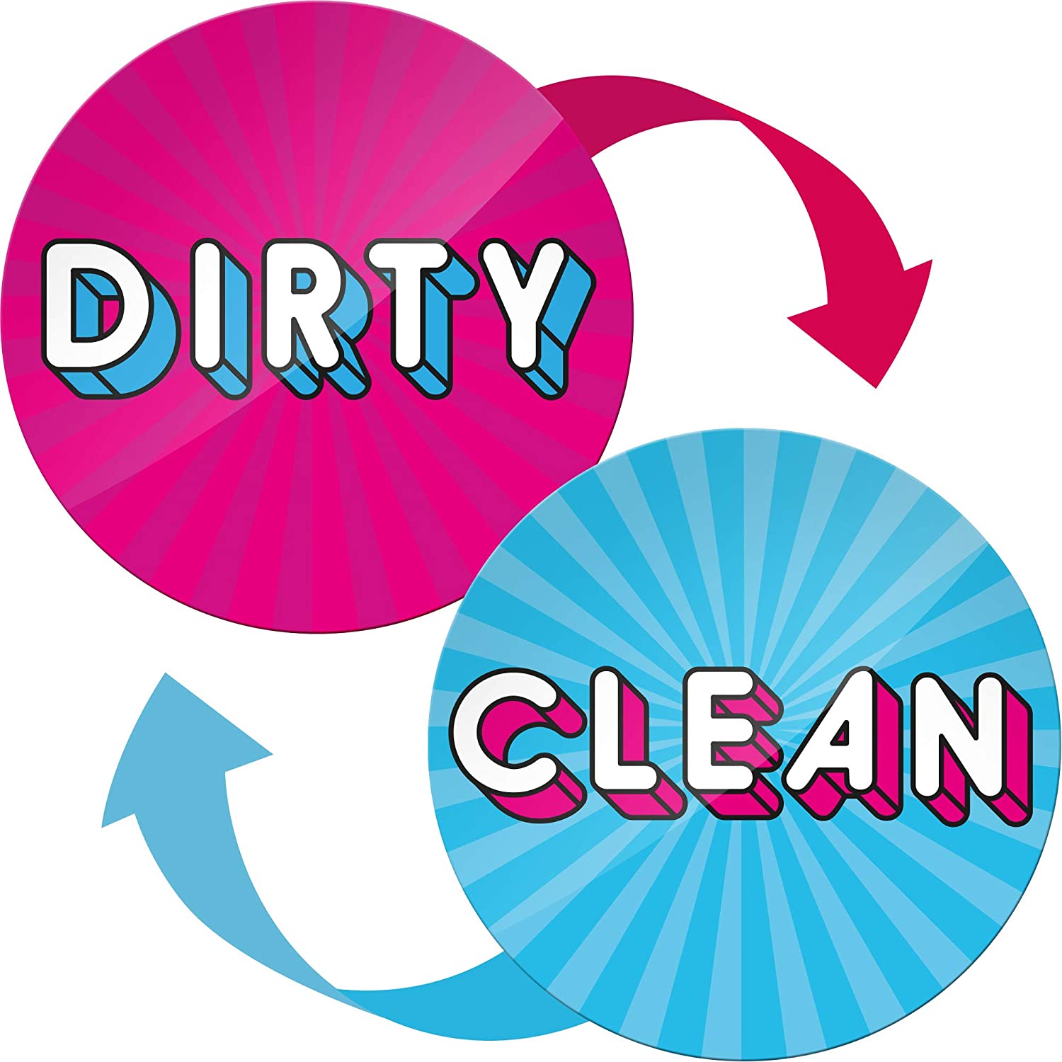 Dishwasher Clean Dirty Magnet Sign - Funny Kitchen Magnet - Housewarming Gifts New Apartment