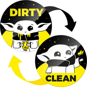 Dishwasher Magnet Clean Dirty Sign - Clean Dirty Magnet for Dishwasher Grogu - Kitchen Dish Washer Magnet