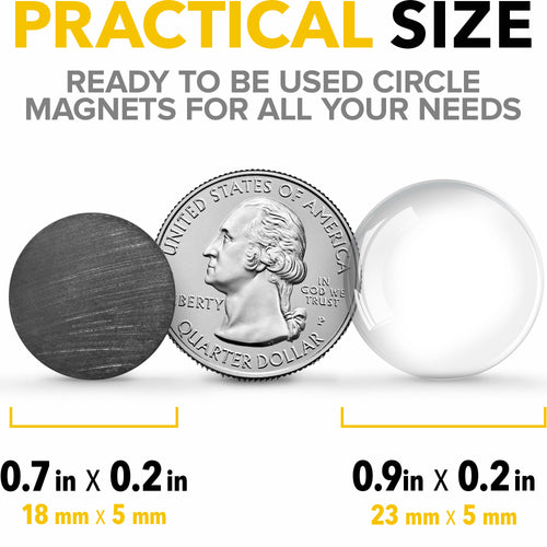 24 PCs Ceramic Magnets with Transparent Glass Cabochons - Clear Glass Dome - Strong Refrigerator Magnets for DIY UK