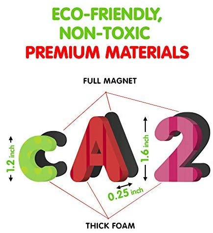 Foam 123 ABC Alphabet Magnets - Magnetic Letters and Numbers - Best Educational Toy for Kids - 106 PCs