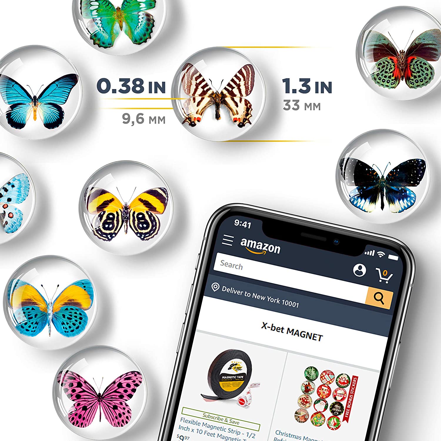 Butterfly Magnets - Fridge Magnets Cute - Funny Refrigerator Magnets - Decorative Magnets for Whiteboard - 12 PCs