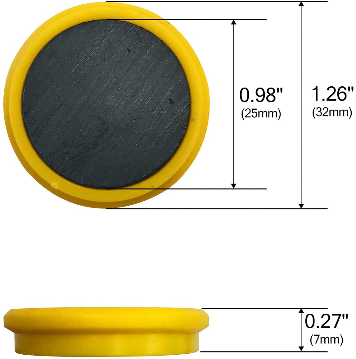 Office Magnets - Colored Fridge Magnets - Refrigerator Magnets for Whiteboard and Locker Magnets - 15 PCs