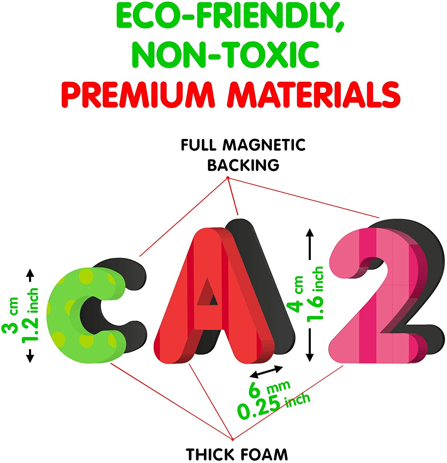 Magnetic Letters and Numbers - Foam 123 ABC Alphabet Magnets - Best Educational Toy for Kids - 80 PCs UK