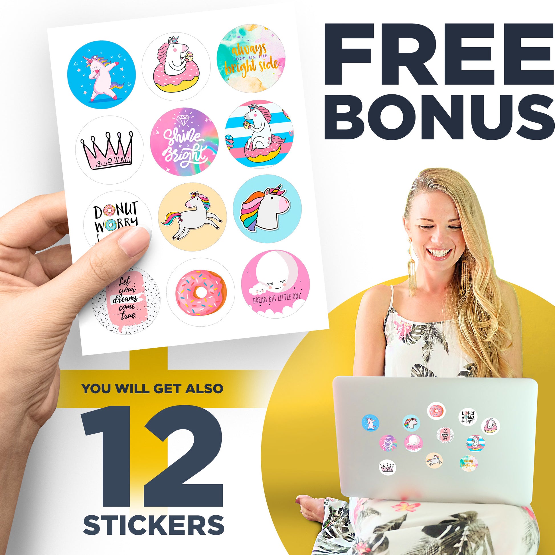 Unicorn Magnets for Fridge – Glass Decorative Magnets for Refrigerator 12 PCs – Funny Refrigerator Magnets for Kitchen and Whiteboard