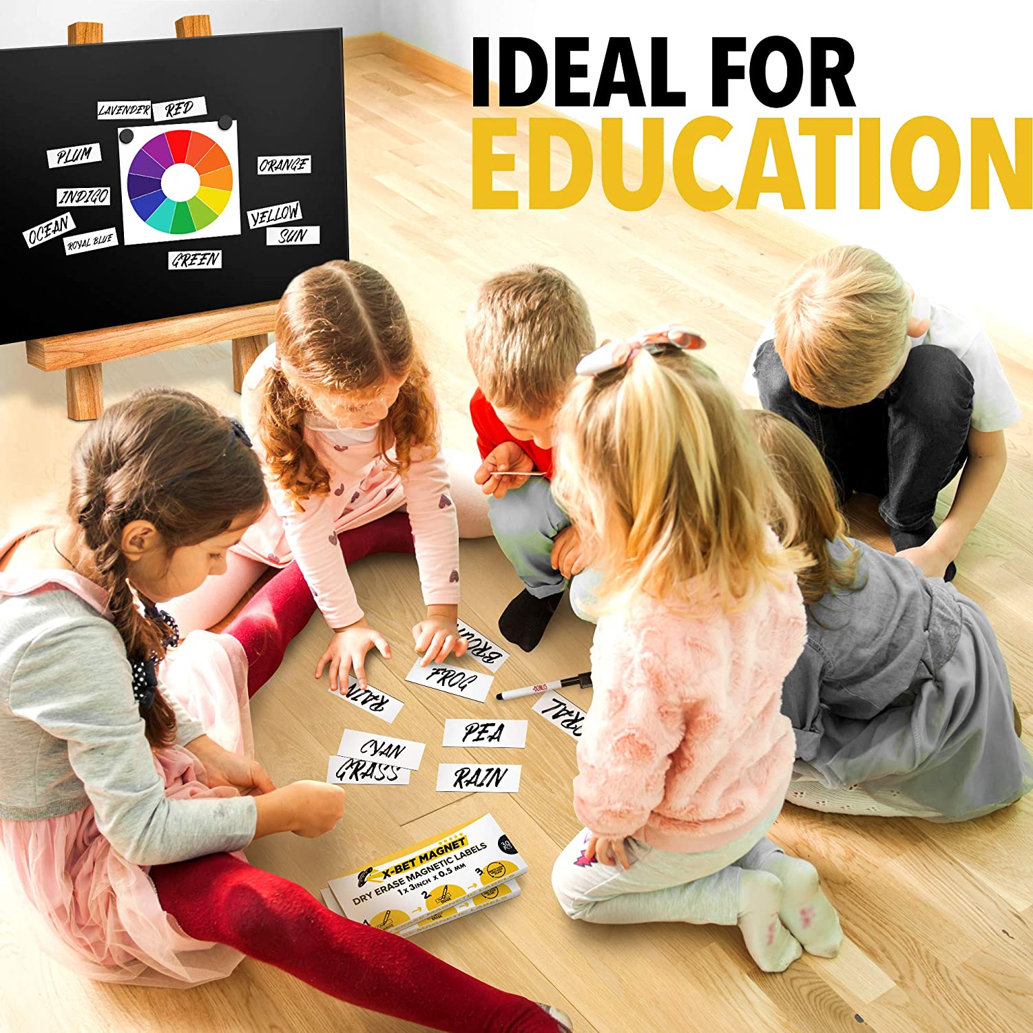 Dry Erase Magnetic Stickers for Whiteboards - Sticky Labels and Stickers - Magnetic Name Tags - 30 PCs