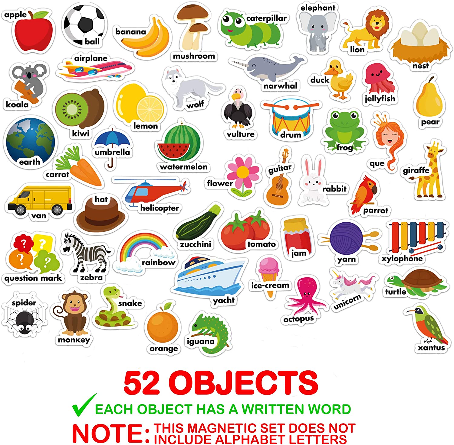 Educational Magnetic Toys - Foam Magnets for Toddlers - Refrigerator Magnets for Kids - 52 PCs UK