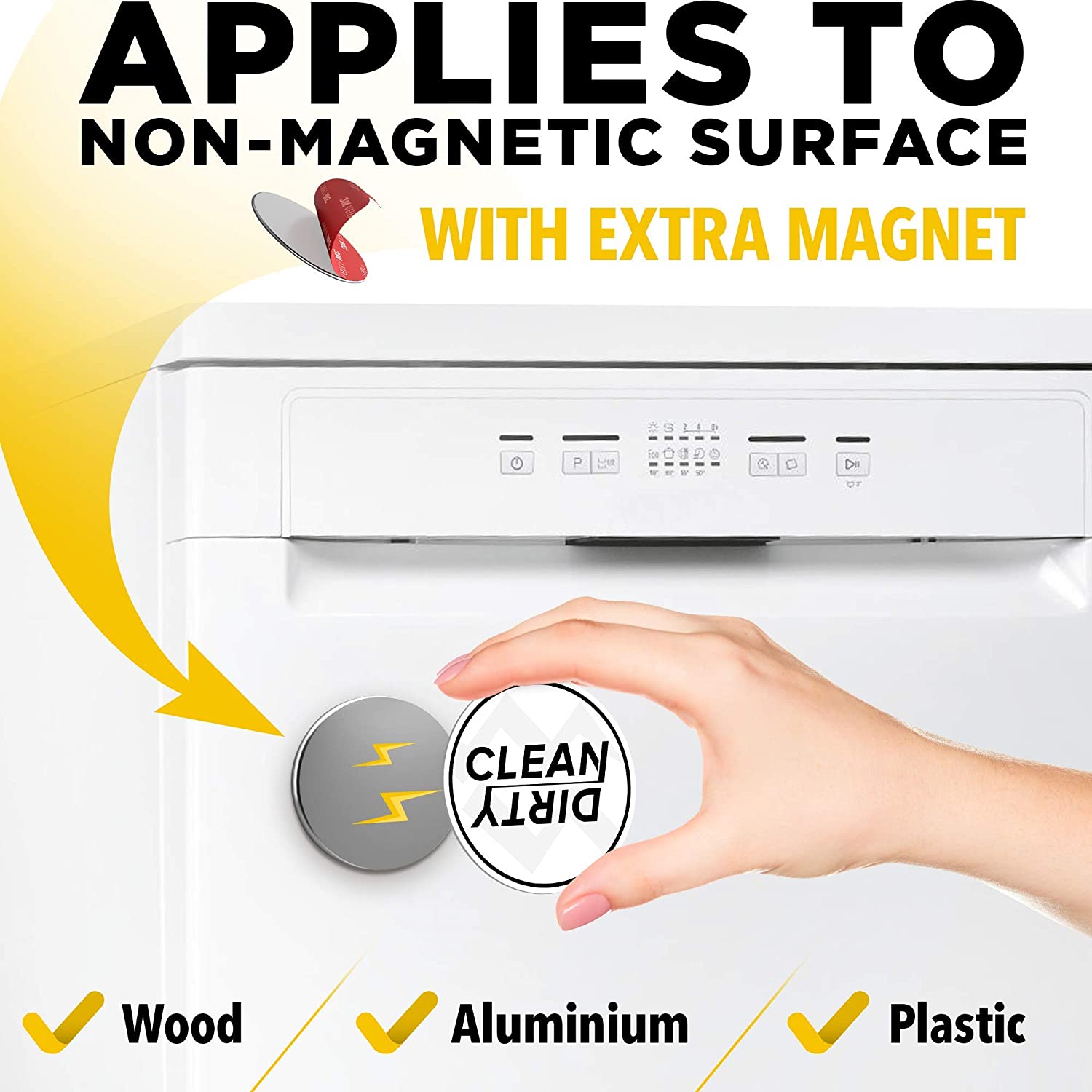 Magnet for Dishwasher Clean/Dirty - Magnet for Kitchen - Dishwasher Magnet Clean Dirty Sign Indicator - Gift for Mom, Dad and Grandparents
