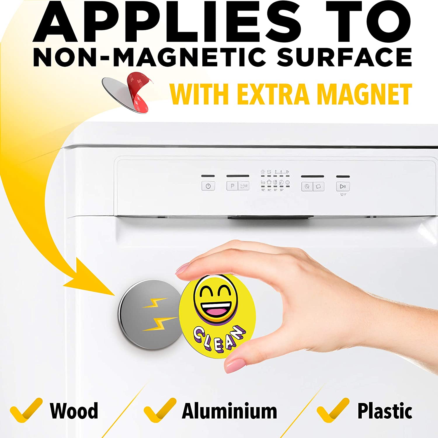 Dishwasher Magnet Clean Dirty Sign Indicator - Clean/Dirty Magnet for Dishwasher - Kitchen Funny Gifts