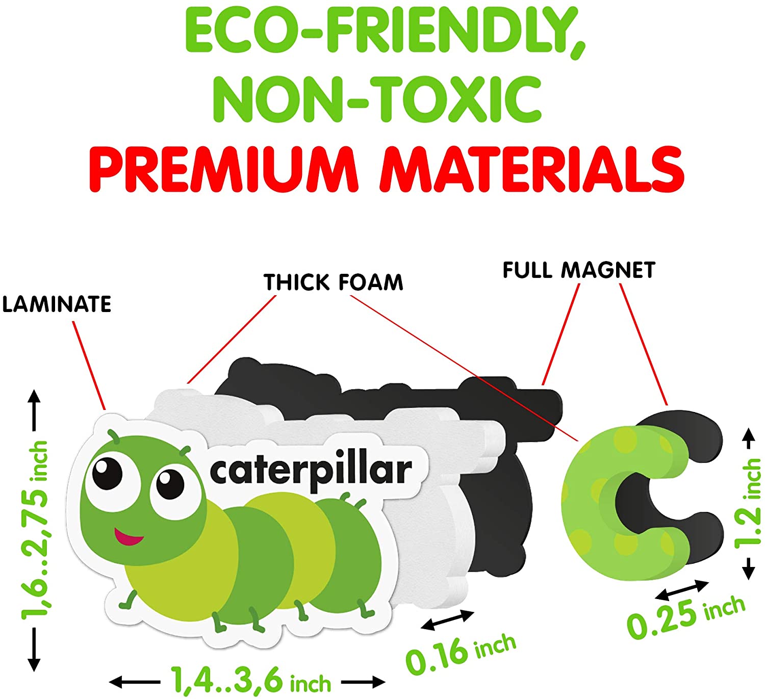 Foam Magnets for Kids - Magnetic Letters for Toddlers - ABC Alphabet Magnets for Fridge - Baby Magnets - 104 PCs UK