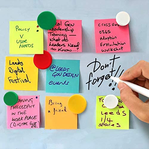 Round Magnets for Classroom - Fridge Magnets - Refrigerator Magnets for Whiteboard, Fridge and Locker - 20 PCs