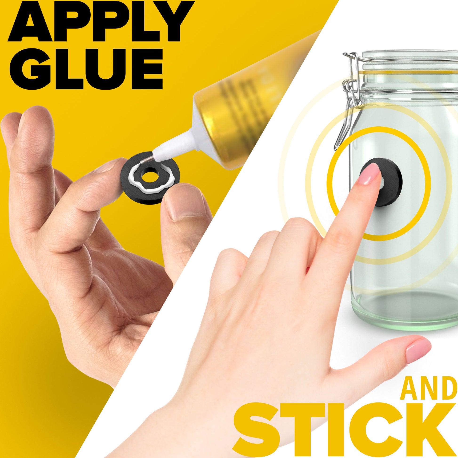 40 PCs Round Ceramic Magnets with Holes - Tiny Disc Ring Bulk - Donut Magnets for your Fridge, Crafts and Office AU