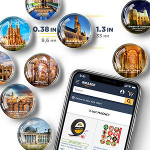 European Landmarks Magnets - Decorative Magnets for Kitchen and Whiteboard - Fridge Magnets Cute Cities - Funny Refrigerator Magnets - 12 Pcs UK