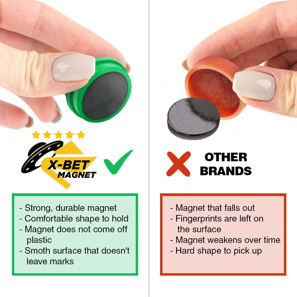 Office Magnets - Colored Fridge Magnets - Refrigerator Magnets for Whiteboard and Locker Magnets - 15 PCs