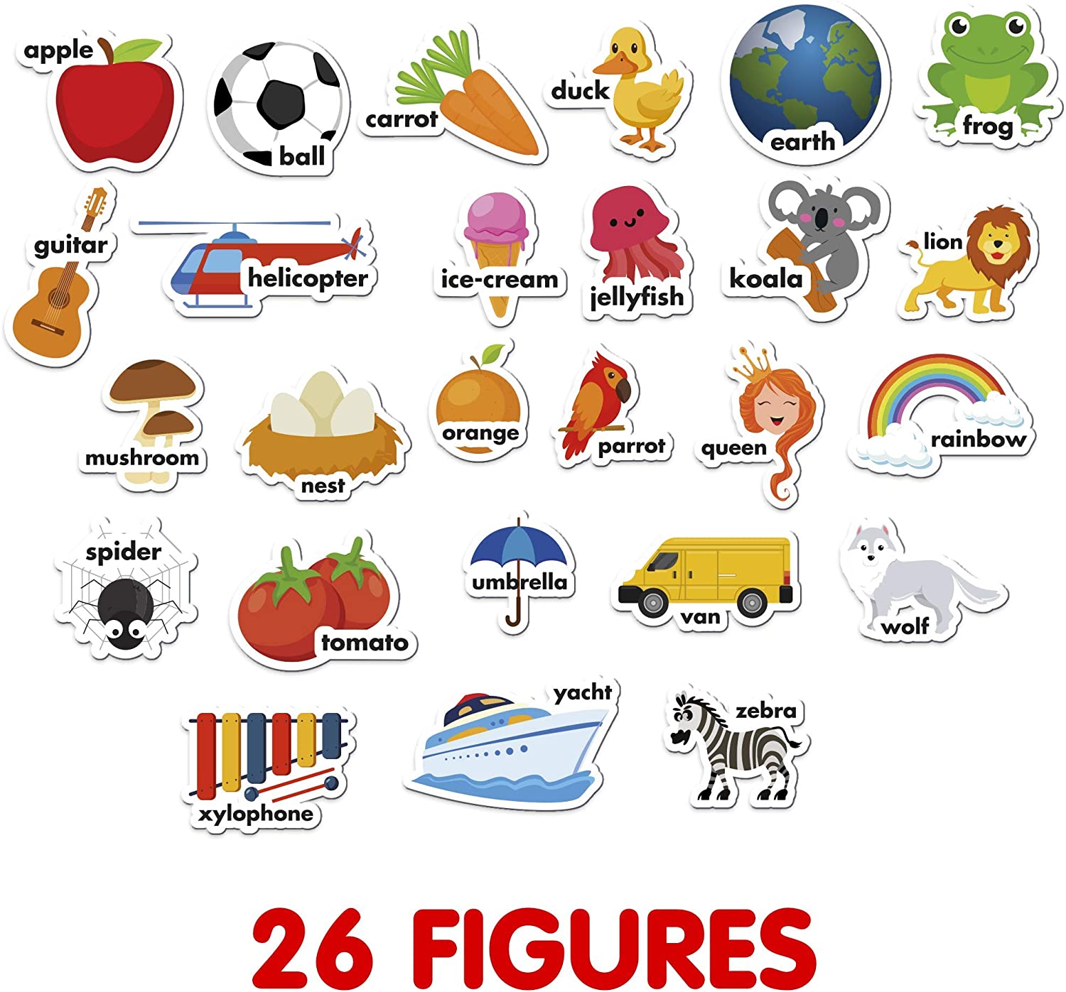 Foam Magnets for Toddlers - Refrigerator Magnets for Kid - Zoo, Farm and Animals Educational Toys - 26 PCs UK