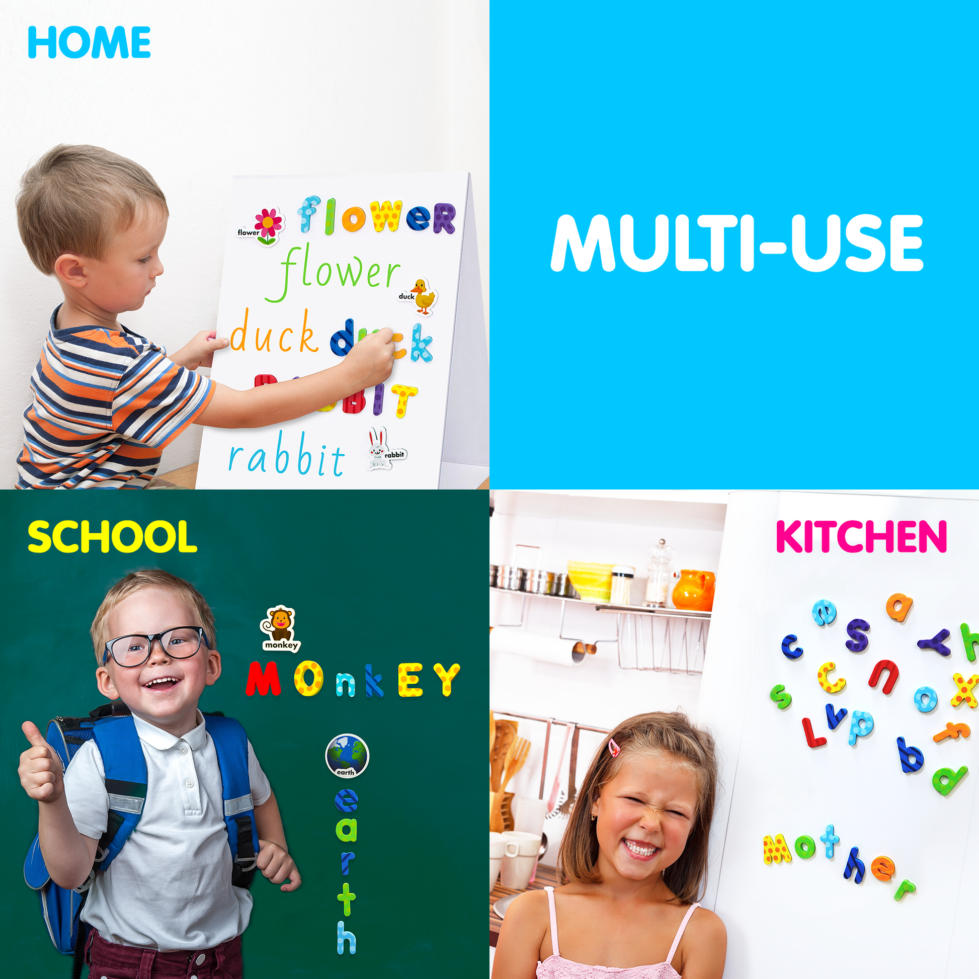 Best Educational Foam Magnets for Kids and Toddlers- 123 ABC Alphabet Magnets- 104 PCs