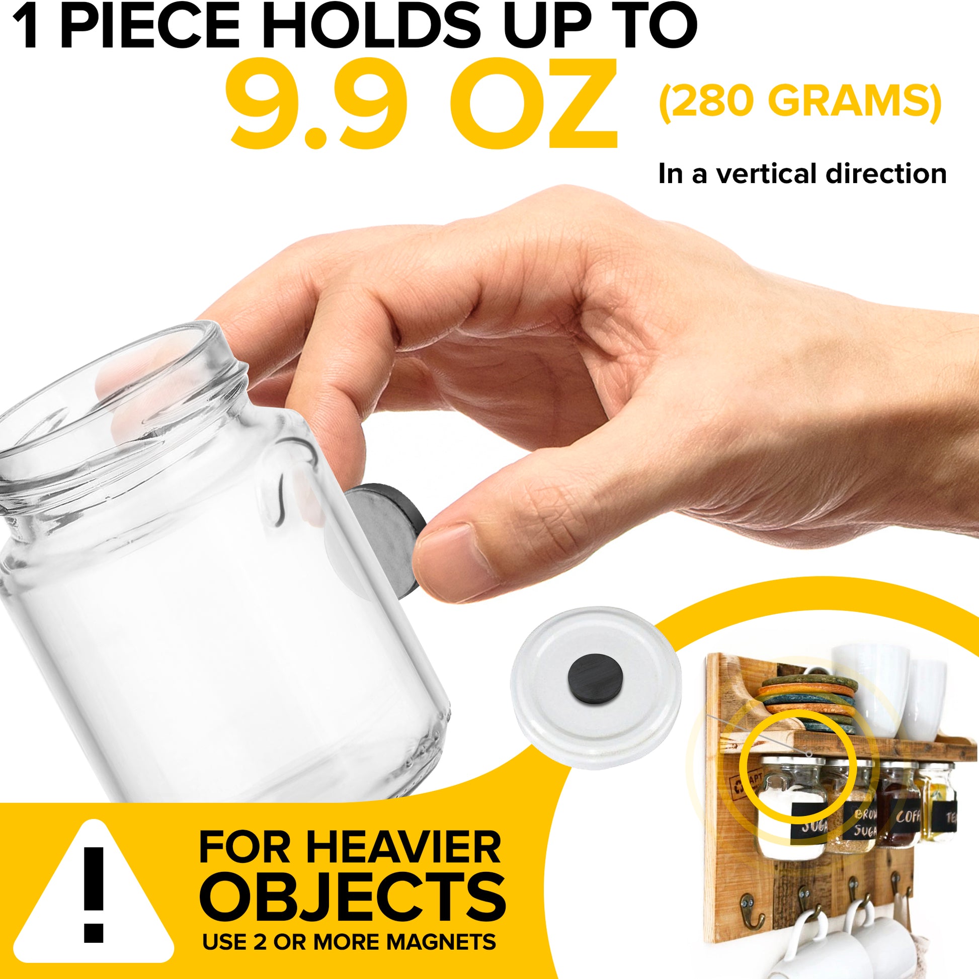 20 PCs Adhesive Ceramic Magnets - Ferrite Round Disc Magnets - Strong Sticky Magnets - X-bet MAGNET Dot Magnets