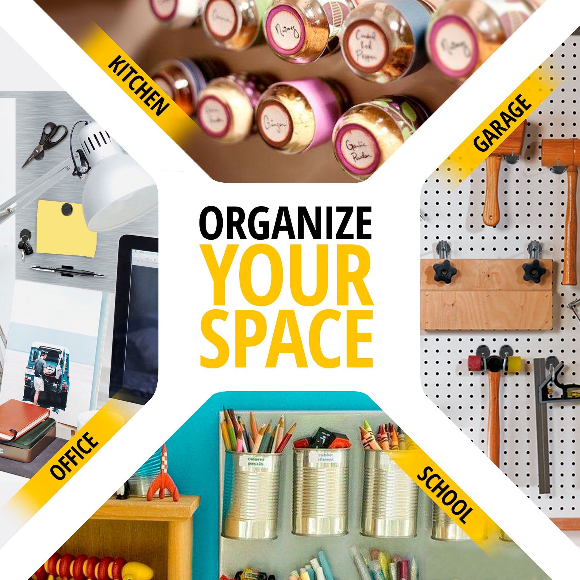 50 PCs Craft Magnets - Fridge Magnets - Round Ceramic Magnets for DIY, Craft, Hobbies - Tiny Disc Magnets UK