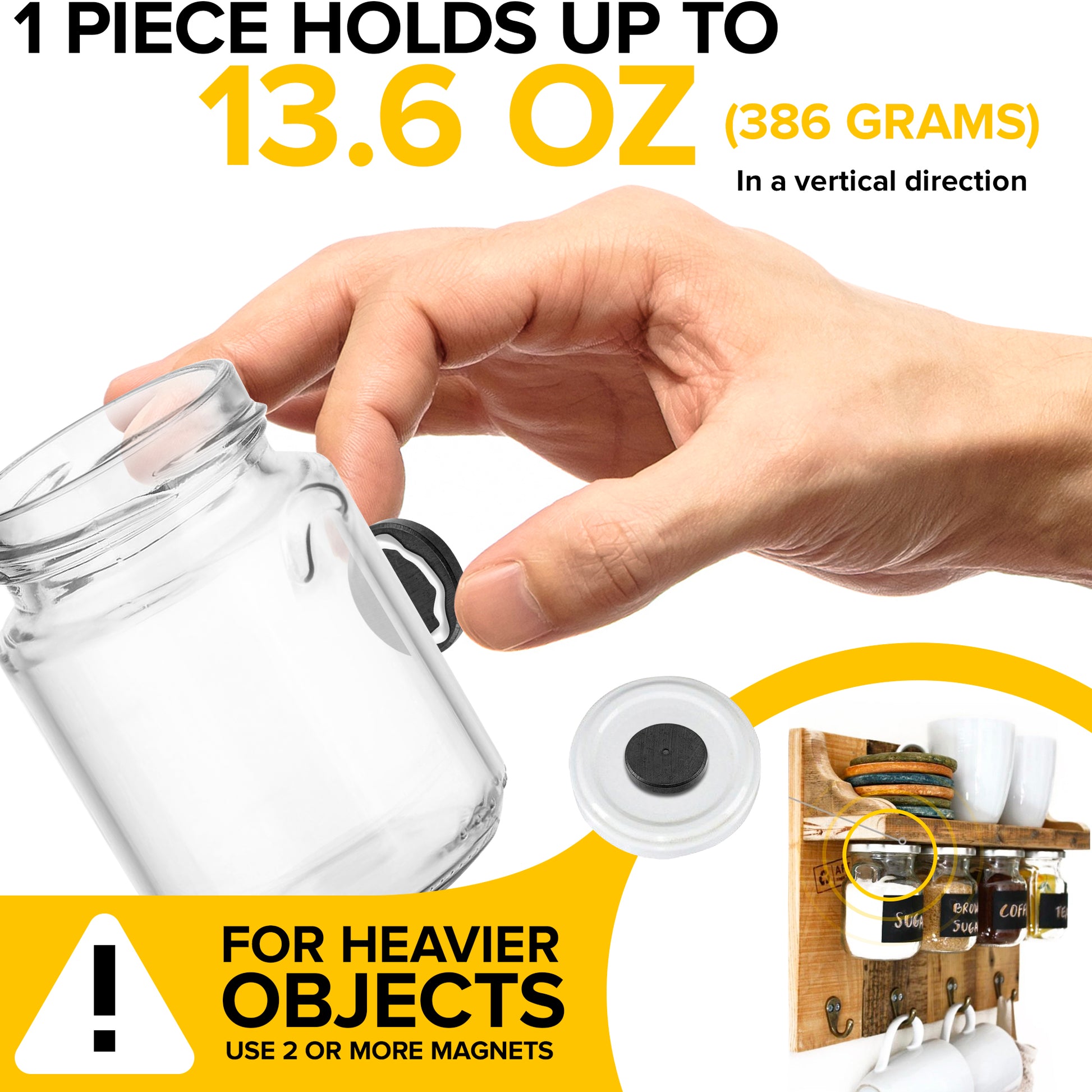 50 PCs Craft Magnets - Fridge Magnets - Round Ceramic Magnets for DIY, Craft, Hobbies - Tiny Disc Magnets UK