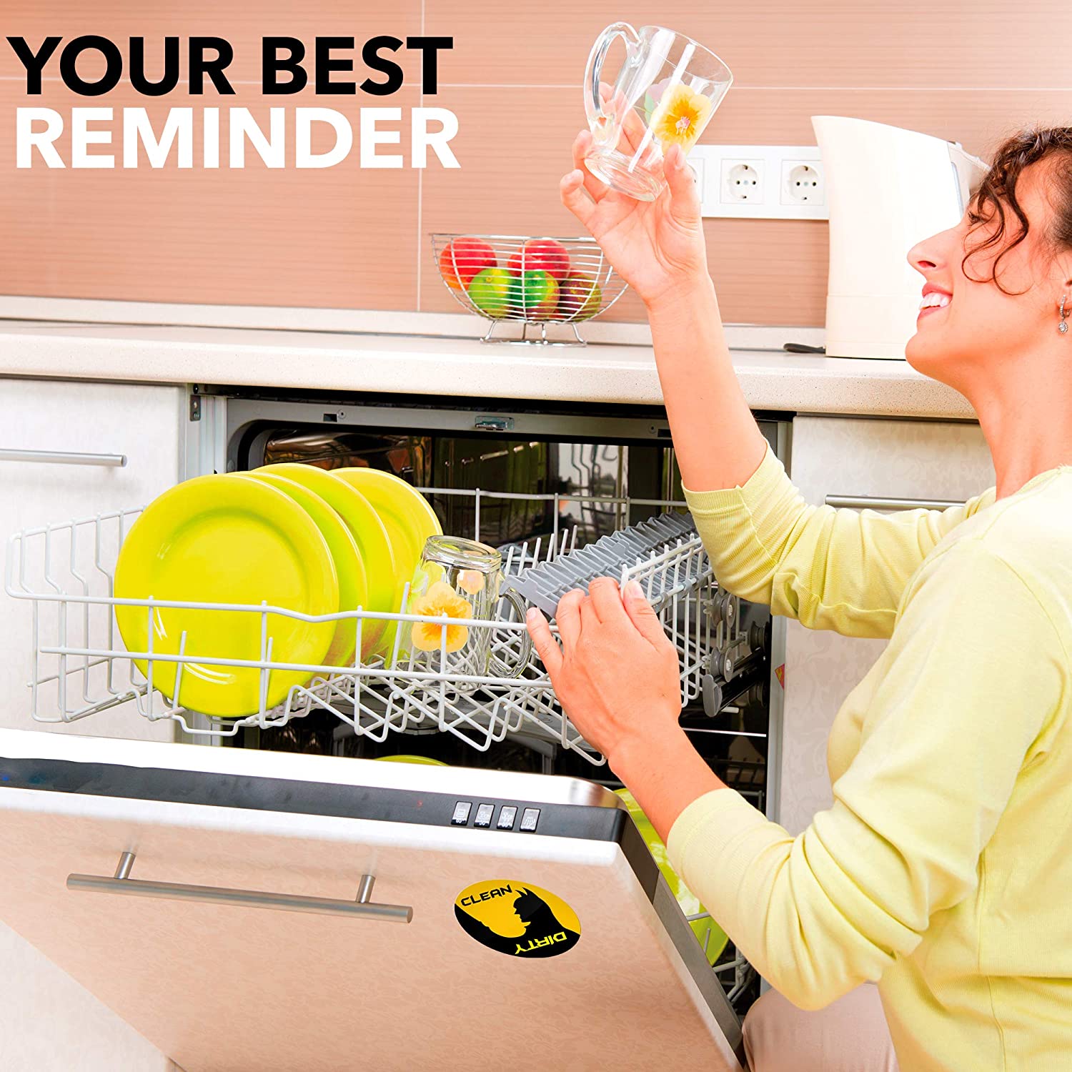 Clean Dirty Dishwasher Magnet for Stainless Steel - Bonus Metal Magnetic Plate - Batman Set - Great Gift