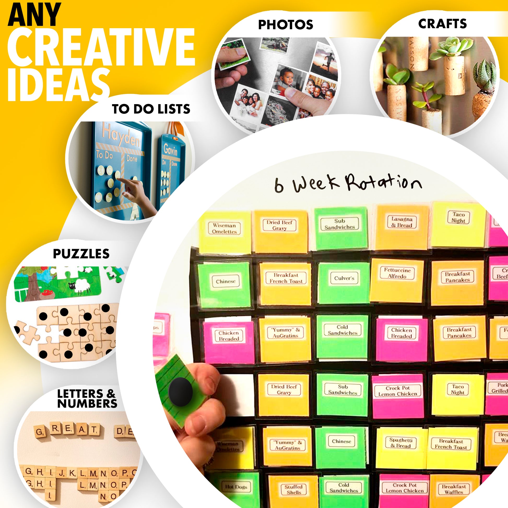 Magnetic Dots - Round Magnets with Adhesive Backing - Flexible Self Adhesive Magnets for Crafts - 120 PCs UK