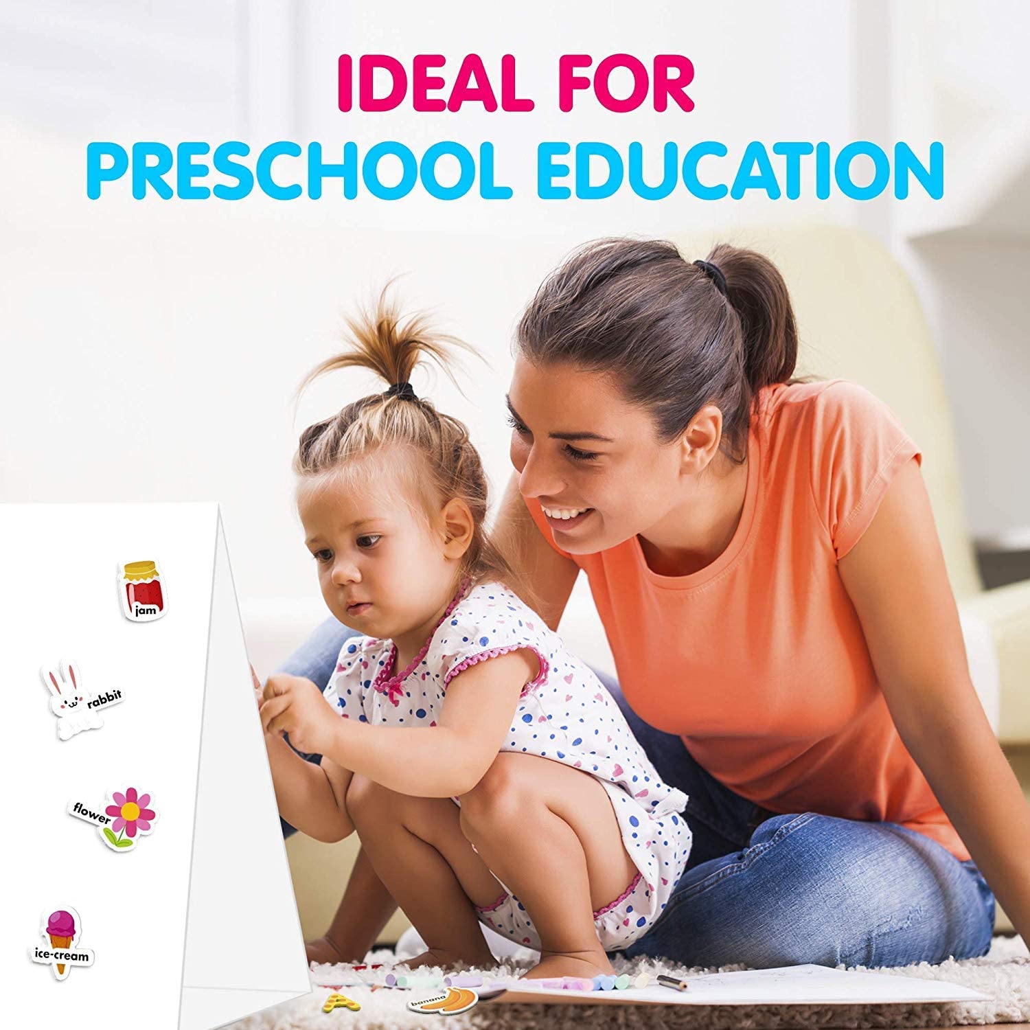 Educational Magnetic Toys - Foam Magnets for Toddlers - Refrigerator Magnets for Kids - 52 PCs UK