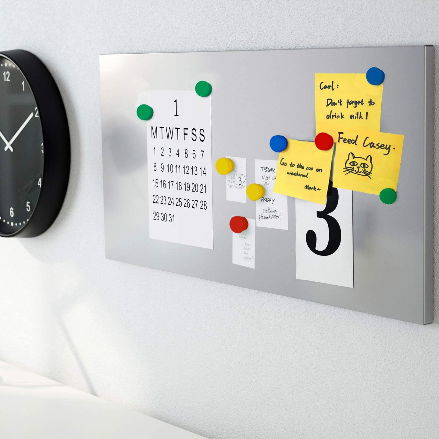 Colored School Magnets - Fridge Magnets - Colored Refrigerator Magnets for Whiteboard and Locker Magnets - 24 PCs UK